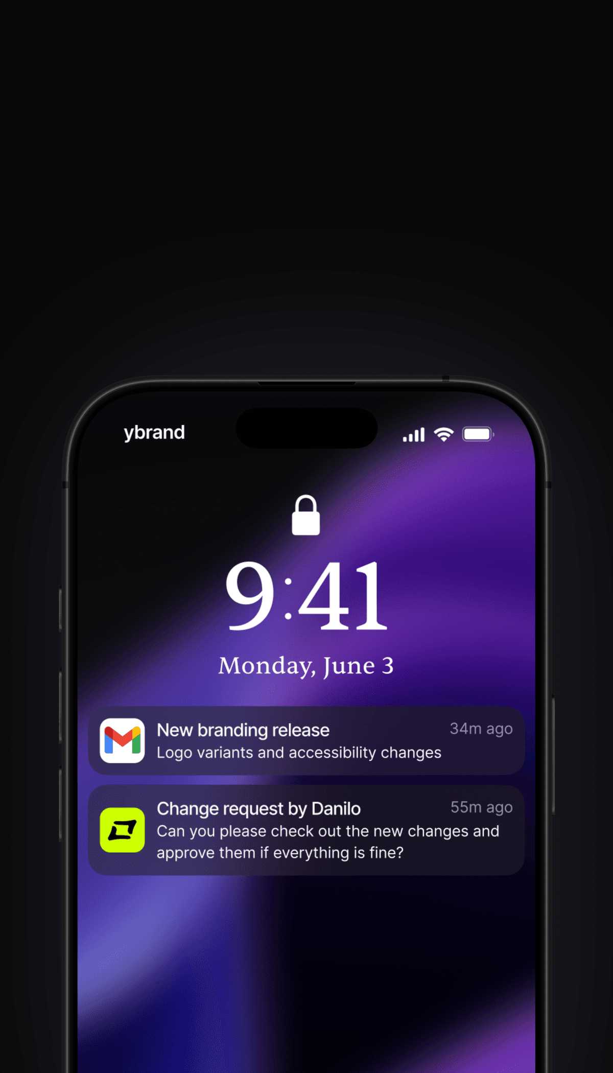 Automated notifications for branding updates and changes